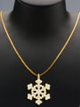 thumb Fashion Snowflake Rhinestones Necklace 1