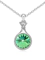 thumb Simple Round austrian Crystals Pendant Alloy Necklace 4
