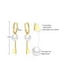 thumb Stainless Steel With Gold Plated Simplistic Key Clip On Earrings 2