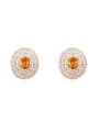 thumb Fashion Shiny austrian Crystals-covered Alloy Stud Earrings 0