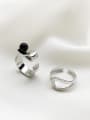 thumb 925 Sterling Silver With Platinum Plated Fashion Ball Rings 0