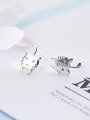 thumb Personality Cat Shaped S925 Silver Stud Earrings 0