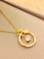 thumb Women Exquisite Round Shaped Zircon Necklace 1