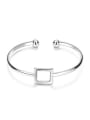 thumb Exquisite Square Shaped Open Design Bangle 2
