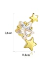thumb 925 Sterling Silver With 18k Gold Plated Cute Star Stud Earrings 3