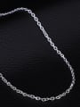 thumb Simple Cross Chain Silver Plated Copper Single Necklace 3