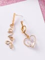thumb Alloy With Imitation Gold Plated Simplistic Heart Drop Earrings 0