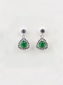 thumb 925 Silver Earpins Fat Triangle Zircon Hypoallergenic stud Earring 1