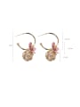thumb Alloy With  Acrylic Cute Hollow  Round Flower Hoop Earrings 2