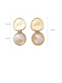 thumb Alloy With Gold Plated Simplistic Round Drop Earrings 4