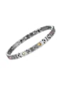 thumb Fashion Colorful Rhinestones Titanium Bracelet 0