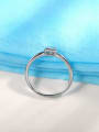 thumb Simply White Gold Plated Rhinestone Square Shaped Ring 2