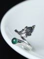 thumb Classical Feather-shape Opening Statement Ring 1