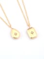 thumb Titanium With Gold Plated Simplistic Smooth Geometric Necklaces 4