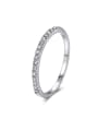 thumb Simple Single Line Hot Selling Ring with Zircons 1