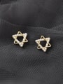 thumb Alloy With Gold Plated Simplistic Star Stud Earrings 1