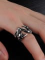 thumb Punk style Personalized Dragon Claw Titanium Ring 1