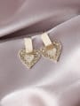 thumb Alloy With Gold Plated Simplistic Heart Drop Earrings 0