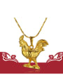 thumb 2018 Copper Alloy 24K Gold Plated Ethnic style Zodiac Rooster Necklace 0