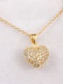 thumb Noble 18K Gold Plated Heart Shaped Zircon Necklace 2