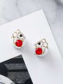 thumb Alloy With Rose Gold Plated Cute Hollow Mouse Stud Earrings 1