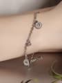 thumb Fashion Little Bells Hollow Heart Titanium Bracelet 1