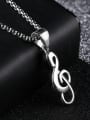 thumb Personalized Musical Note Titanium Necklace 2
