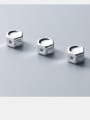 thumb 925 Sterling Silver With Platinum Plated Simplistic Geometric Beads 1