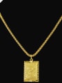 thumb Women Delicate Square Shaped 24K Gold Plated Necklace 1