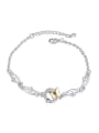 thumb Simple Butterfly austrian Crystals Platinum Plated Bracelet 1