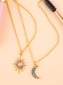 thumb Copper With Cubic Zirconia Fashion Moon/Sunflower Necklaces 3