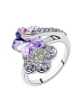 thumb Fashion Shiny austrian Crystals Flowery Alloy Ring 4