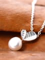 thumb Freshwater Pearl Leaves Clavicle Temperament Necklace 1