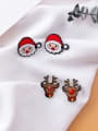 thumb Alloy With Gold Plated Trendy Santa Claus Snowman Stud Earrings 0