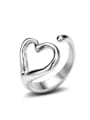 thumb Hollow Heart Shaped Simple Style Opening Ring 0