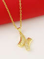 thumb High Quality 24K Gold Plated Rhinestones Geometric Shaped Necklace 2