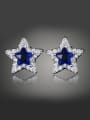 thumb Fashion AAA Zirconias-covered Star Copper Stud Earrings 0