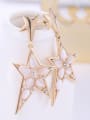 thumb Exaggerated Irregular Star Opal stones Alloy Drop Earrings 2