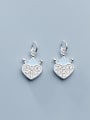 thumb 925 Sterling Silver With Cubic Zirconia  Simplistic Heart Charms 3