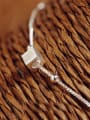 thumb Simple Little Cube Silver Anklet 2
