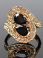 thumb Retro Noble style Resin stones Crystals Gold Plated Ring 3