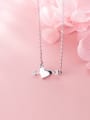 thumb 925 Sterling Silver With Cubic Zirconia  Cute Heart Necklaces 1