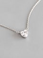 thumb Sterling silver simple love zircon necklace 0