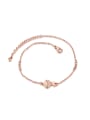 thumb Simple Rose Gold Plated Titanium Anklet 0