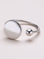 thumb Personality Round Shaped Silver Ring 2