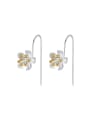 thumb Sun Flower Two Color Plated Fashion Earrings 0