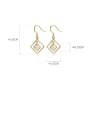 thumb 925 Sterling Silver With Gold Plated Simplistic Geometric Hook Earrings 4