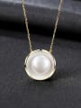 thumb New Pure Silver Natural Freshwater Pearl Pendant Necklace 2