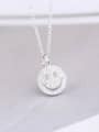 thumb Tiny Smiling Face Silver Necklace 3