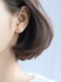 thumb Fashionable Asymmetric Shimmering Rhinestone S925 Silver Stud Earrings 1